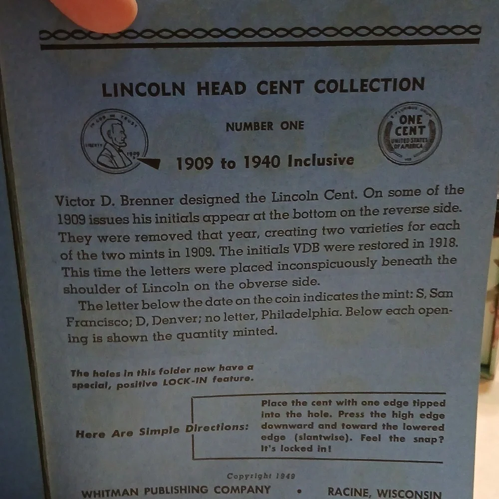 Lincoln Head Cent Coin Folder